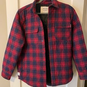 Kennedy Plaid Quilted/Lined Jacket Men’s S Color Red/Navy